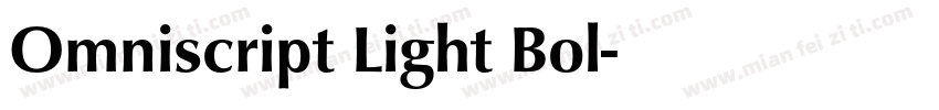 Omniscript Light Bol字体转换